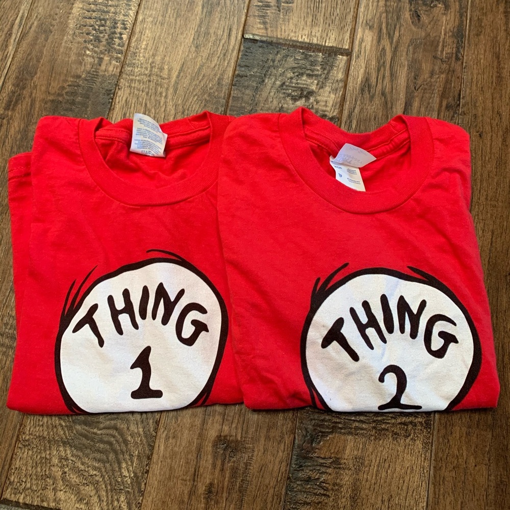 Thing 1 and Thing 2 t-shirts